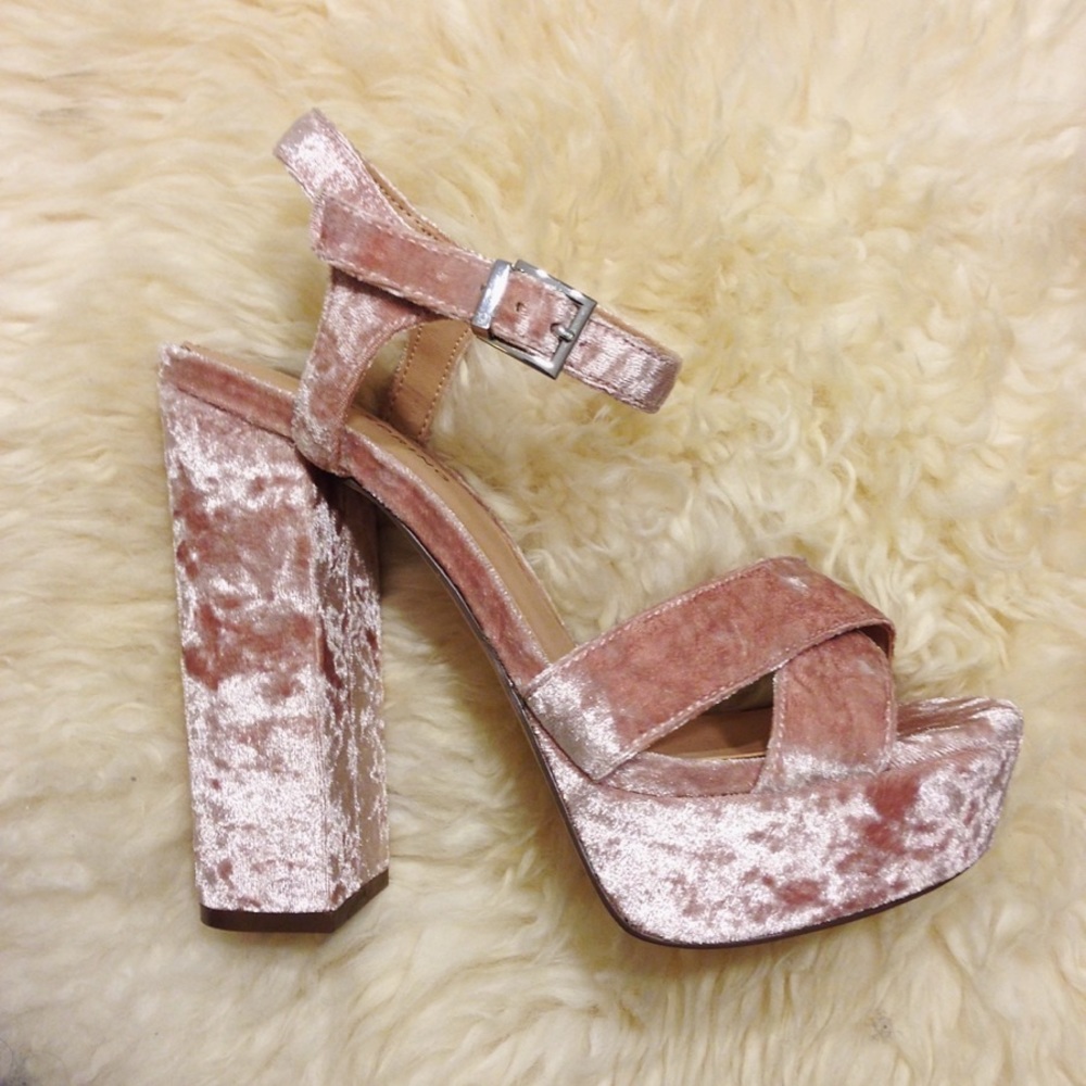 call it spring pink velvet heels